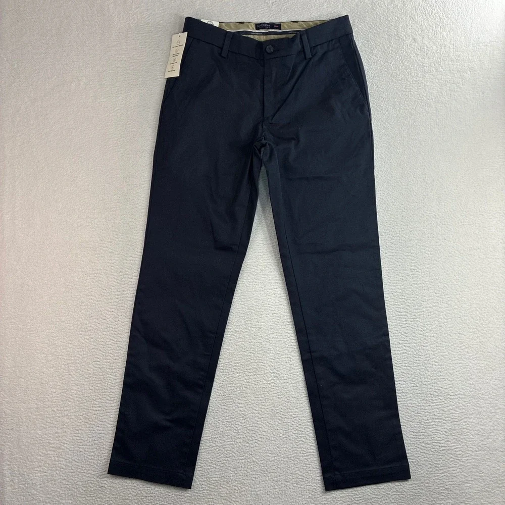 Dockers Signature Khaki Chino Pants Men 29x30 Blue Slim Lux Cotton Stretch NWT‎
